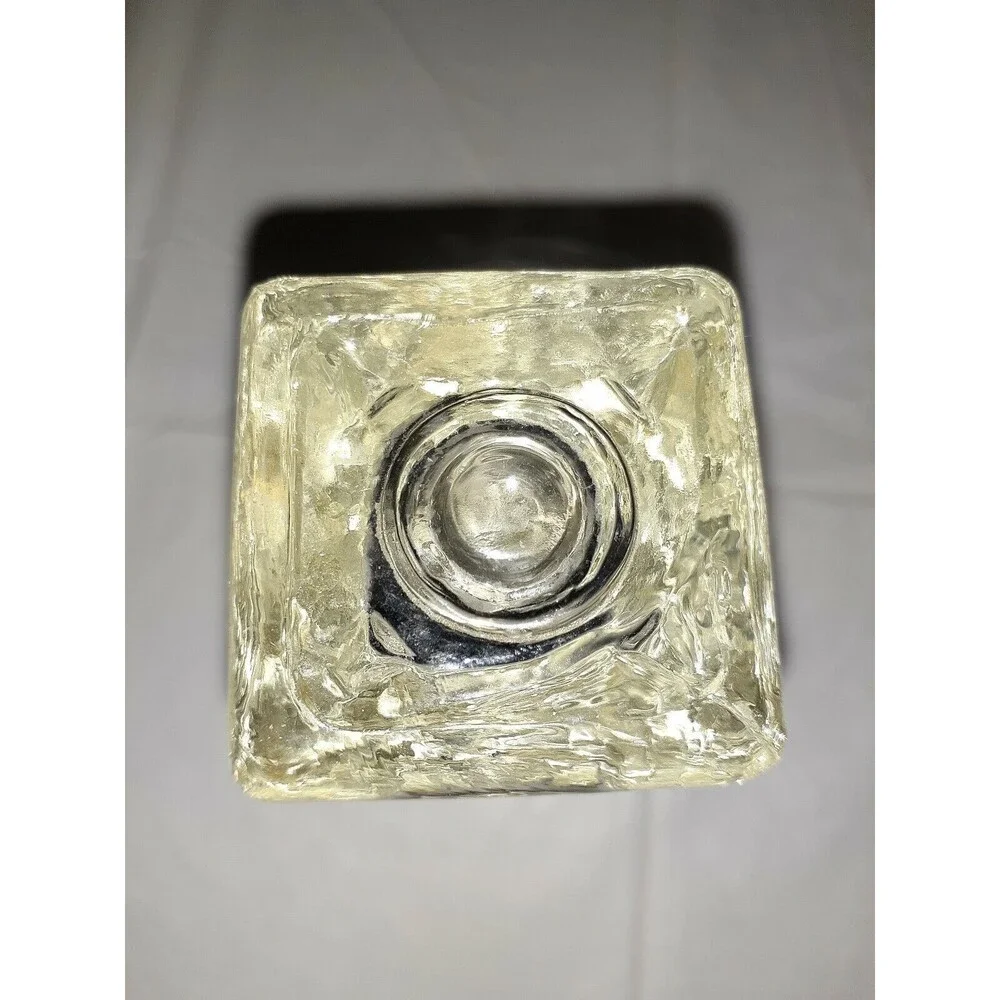 Vintage Heavy Clear Glass Salt And Pepper Shakers 4.25 inches tall